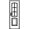 STOLBUD Włoszczowa - Interior doors C.2.D 684x2060 - Front view dwg