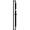 STOLBUD Włoszczowa - Drzwi wewnętrzne B.2.E 684x2060 - widok z boku dwg