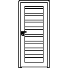 STOLBUD Włoszczowa - Interior doors B.8.2 844x2040 - Front view dwg