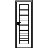 STOLBUD Włoszczowa - Interior doors B.8.2 644x2040 - Front view dwg