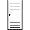 STOLBUD Włoszczowa - Interior doors B.8.4 944x2040 - Front view dwg