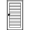 STOLBUD Włoszczowa - Interior doors B.8.4 1044x2040 - Front view dwg