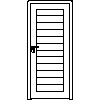 STOLBUD Włoszczowa - Interior doors A.6.0 844x2040 - Front view dwg