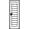 STOLBUD Włoszczowa - Interior doors A.6.0 644x2040 - Front view dwg