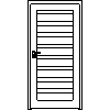 STOLBUD Włoszczowa - Interior doors B.8.2 984x2060 - Front view dwg