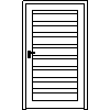 STOLBUD Włoszczowa - Interior doors B.8.2 1184x2060 - Front view dwg