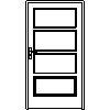 STOLBUD Włoszczowa - Interior doors A.4.3 1100x2067 - Front view dwg