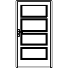 STOLBUD Włoszczowa - Interior doors A.4.0 1100x2067 - Front view dwg