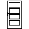 STOLBUD Włoszczowa - Drzwi wewnętrzne A.4.1 1100x2067 - widok z przodu dwg