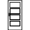 STOLBUD Włoszczowa - Interior doors A.4.1 1000x2067 - Front view dwg