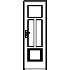 STOLBUD Włoszczowa - Interior doors F.4.3 700x2067 - Front view dwg