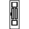 STOLBUD Włoszczowa - Interior doors F.4.0 700x2067 - Front view dwg