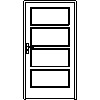 STOLBUD Włoszczowa - Drzwi wewnętrzne A.4.4 1100x2067 - widok z przodu dwg