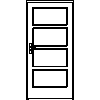 STOLBUD Włoszczowa - Interior doors A.4.4 1000x2067 - Front view dwg