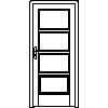 STOLBUD Włoszczowa - Interior doors A.4.3 844x2040 - Front view dwg