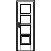 STOLBUD Włoszczowa - Interior doors A.4.3 644x2040 - Front view dwg