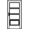 STOLBUD Włoszczowa - Interior doors A.4.3 944x2040 - Front view dwg