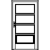 STOLBUD Włoszczowa - Interior doors A.4.3 1044x2040 - Front view dwg