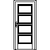 STOLBUD Włoszczowa - Interior doors Interior doors A.4.0 A.4.0 844x2040 - Front view dwg