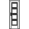 STOLBUD Włoszczowa - Interior doors Interior doors A.4.0 A.4.0 644x2040 - Front view dwg