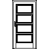 STOLBUD Włoszczowa - Interior doors Interior doors A.4.0 A.4.0 944x2040 - Front view dwg