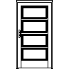 STOLBUD Włoszczowa - Interior doors Interior doors A.4.0 A.4.0 1044x2040 - Front view dwg