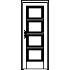 STOLBUD Włoszczowa - Interior doors Interior doors A.4.0 A.4.0 744x2040 - Front view dwg