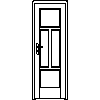 STOLBUD Włoszczowa - Interior doors F.4.4 644x2040 - Front view dwg