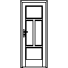 STOLBUD Włoszczowa - Interior doors F.4.4 744x2040 - Front view dwg