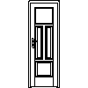 STOLBUD Włoszczowa - Interior doors F.4.1 644x2040 - Front view dwg