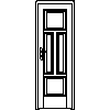 STOLBUD Włoszczowa - Interior doors F.4.0 644x2040 - Front view dwg