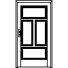 STOLBUD Włoszczowa - Interior doors F.4.0 1044x2040 - Front view dwg