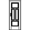 STOLBUD Włoszczowa - Interior doors F.4.0 744x2040 - Front view dwg