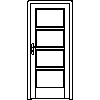 STOLBUD Włoszczowa - Interior doors A.4.4 844x2040 - Front view dwg