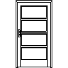 STOLBUD Włoszczowa - Interior doors A.4.4 1044x2040 - Front view dwg