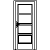 STOLBUD Włoszczowa - Interior doors A.4.3 884x2060 - Front view dwg