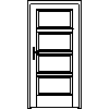 STOLBUD Włoszczowa - Interior doors A.4.0 984x2060 - Front view dwg