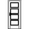 STOLBUD Włoszczowa - Interior doors A.4.0 884x2060 - Front view dwg