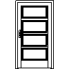 STOLBUD Włoszczowa - Interior doors A.4.0 1084x2060 - Front view dwg