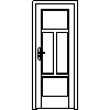 STOLBUD Włoszczowa - Interior doors F.4.4 784x2060 - Front view dwg