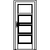 STOLBUD Włoszczowa - Interior doors A.4.1 884x2060 - Front view dwg