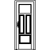 STOLBUD Włoszczowa - Interior doors F.4.1 784x2060 - Front view dwg