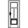 STOLBUD Włoszczowa - Interior doors F.4.3 784x2060 - Front view dwg