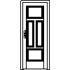 STOLBUD Włoszczowa - Interior doors F.4.0 784x2060 - Front view dwg