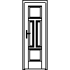 STOLBUD Włoszczowa - Interior doors F.4.0 684x2060 - Front view dwg