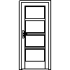 STOLBUD Włoszczowa - Interior doors A.4.4 884x2060 - Front view dwg