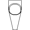 Franke Washroom Systems - Urinal CMPX 538 - Front view dwg