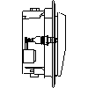 Franke Washroom Systems - Flush valves AQRE 432 - Side view dwg