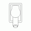 Franke Washroom Systems - Fittings Basin AQRM 175 - Front view dwg