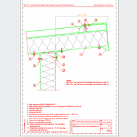 Balex Metal Sp. z o.o. - Płyty warstwowe z rdzeniem poliuretanowym, dachowe BALEXTHERM-PU-R - Balex Metal - BALEXTHERM-PU-R03Zakończenie płyt przy dachu jednospadowym dwg